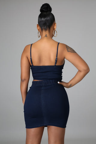 Denim Desires Skirt Set