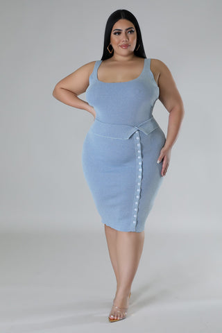 Spring Harmony Bodysuit Skirt Set Plus