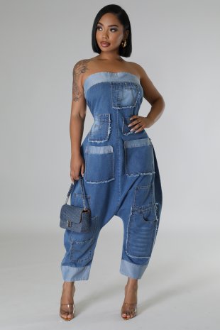 In The Mix Jumpsuit Half