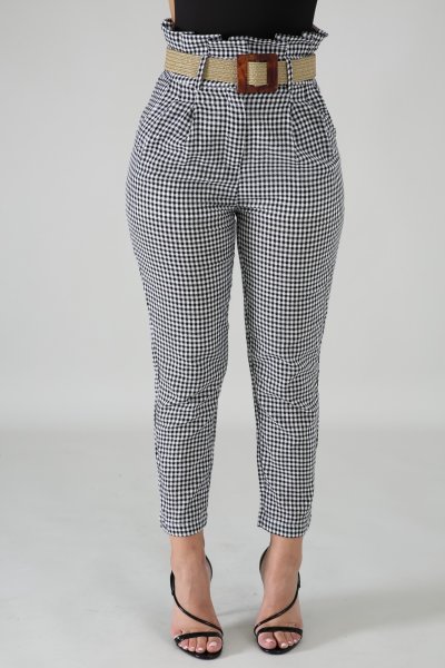 Checkered Boxy Pants