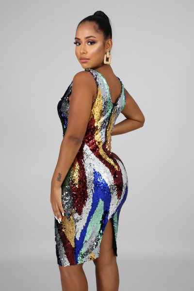 Life Of The Party Sequins Dress