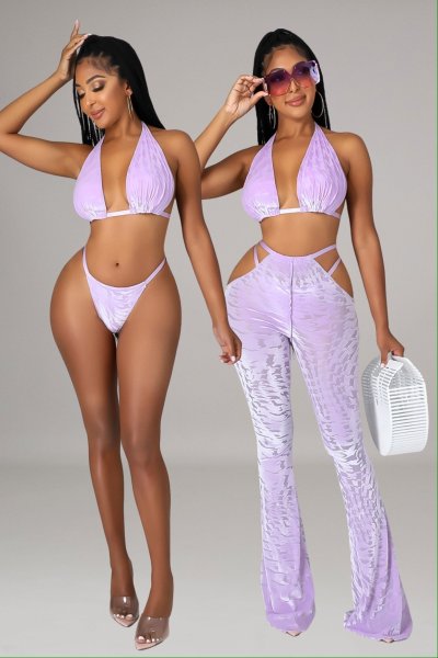3pc What Rules Swimsuit Set
