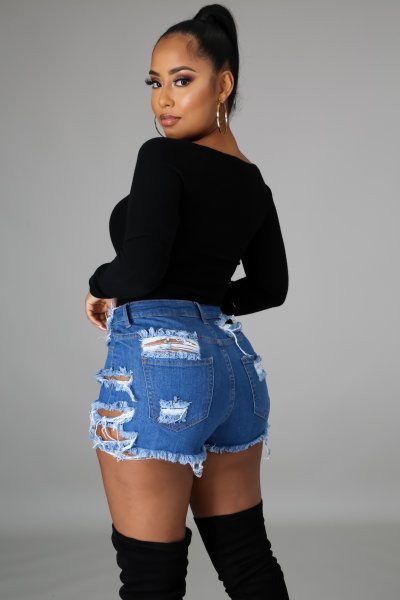 Everything In Place Denim Shorts